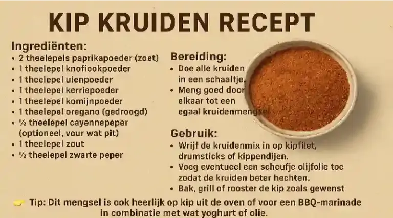 kip kruiden recept