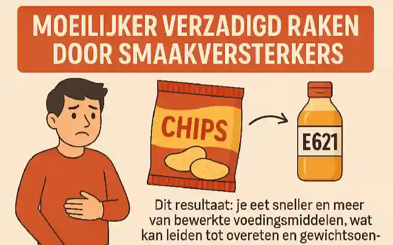 Moeilijker verzadigd raken door smaakversterkers