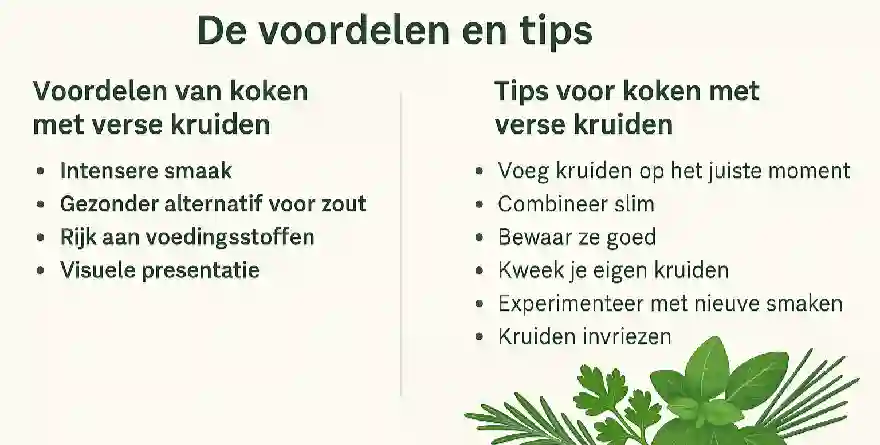 koken met verse kruiden